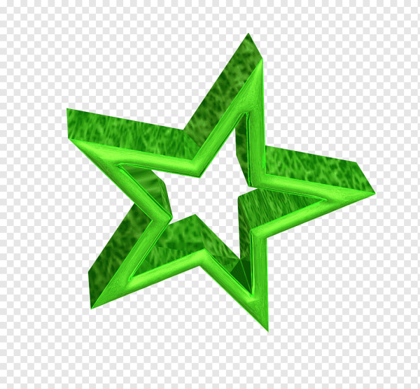 Зеленые звездочки на прозрачном фоне