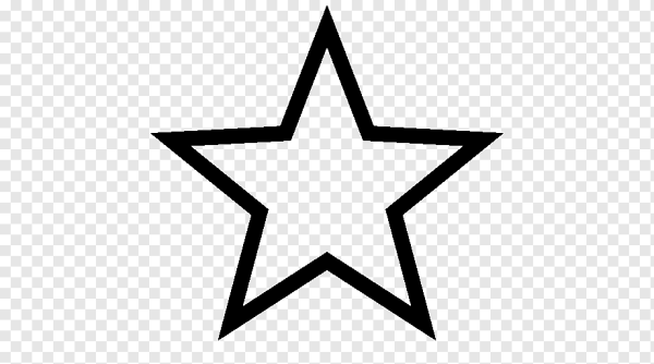 Пятиконечная звезда черно белая