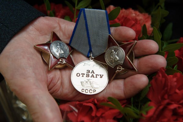 Солдат ВОВ С медалью за отвагу