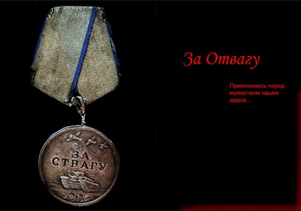 Ордена и медали ВОВ медаль за отвагу