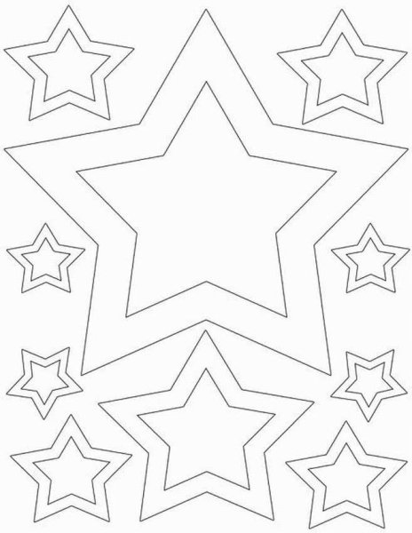 Трафареты на окна новогодние звезды