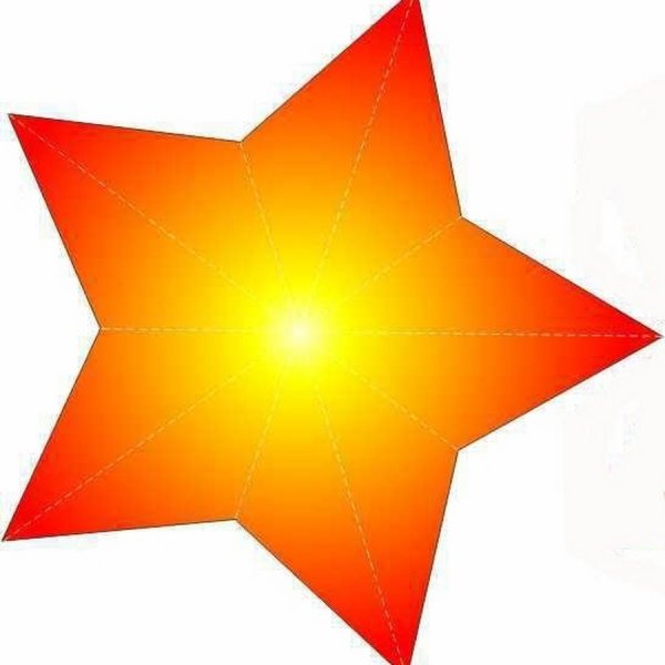 Пластиковая звезда на елку