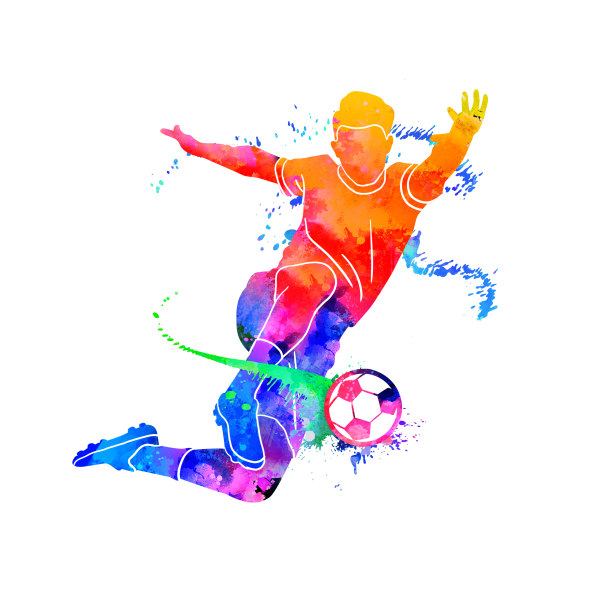 Цветные силуэты спортсменов