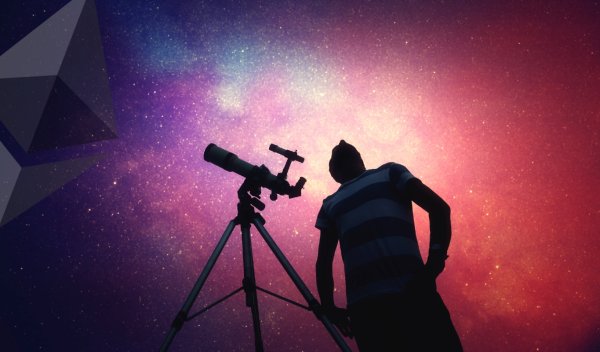 Телескоп и звездное небо