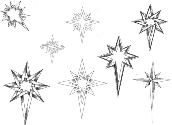 Трафарет звезды