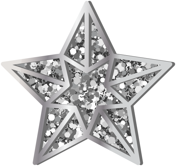 Серебряная пятиконечная звезда