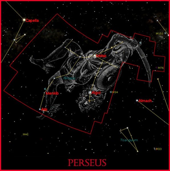 Алголь в созвездии Персея
