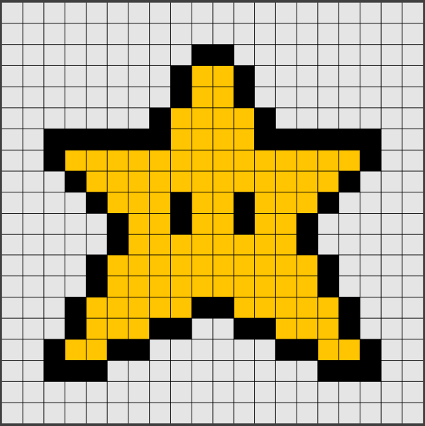 Звезда пиксель арт