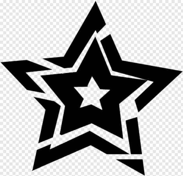 Звездочки черно белые