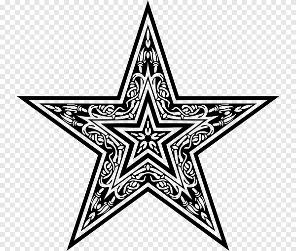 Пятиконечная звезда вектор контур