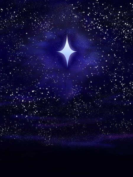 Сказочное небо со звездами