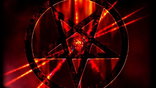 Пентаграмма дьявола со знаками