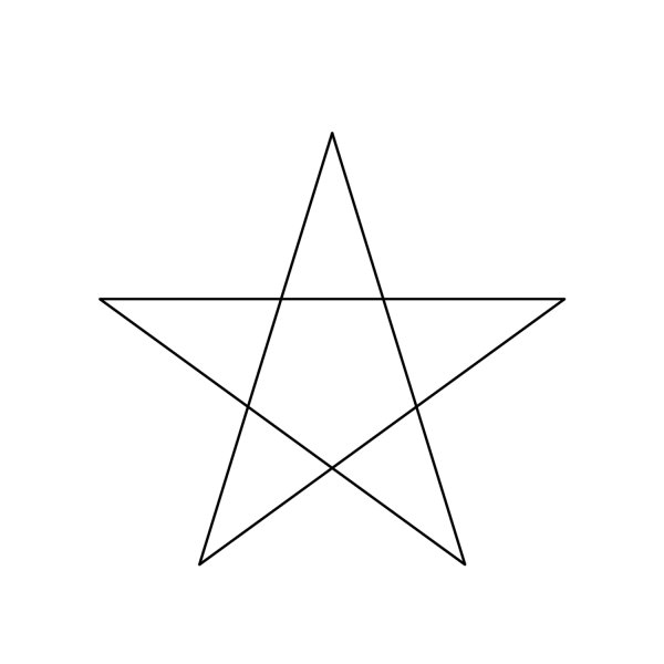 Начертить пятиконечную звезду