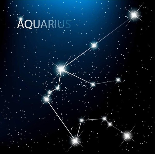 Созвездия знаков зодиака Водолей на небе