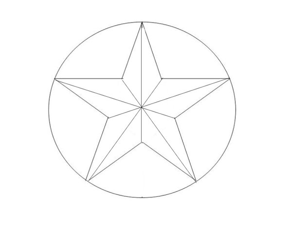 Звезда раскраска для детей