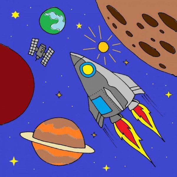 Творческая работа вперед к звездам