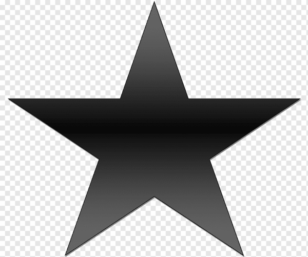 Черная звезда на прозрачном фоне
