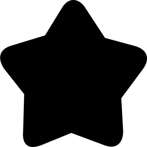 Черная звезда на прозрачном фоне