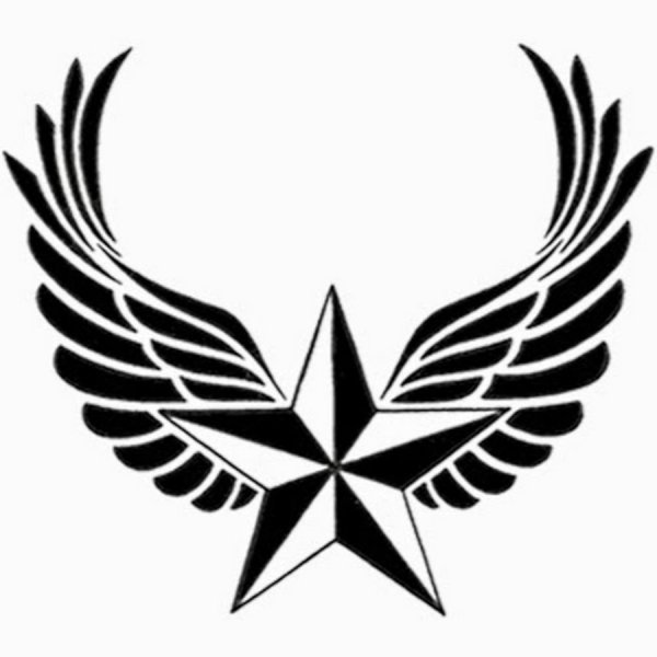 Тату звезда с крыльями