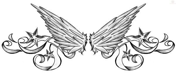 Звезда с крыльями вектор