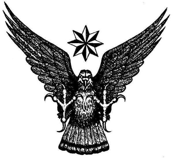 Ангел на синем фоне