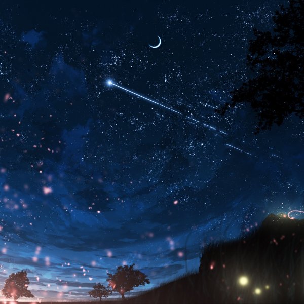 Красивый звездопад