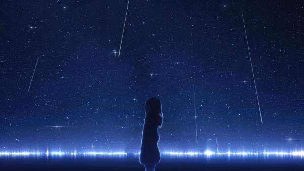 Аниме небо звезды