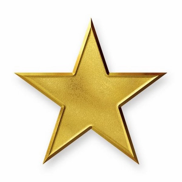 Бронзовая звезда на прозрачном фоне