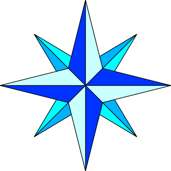 Восьмилучевая звезда розы ветров