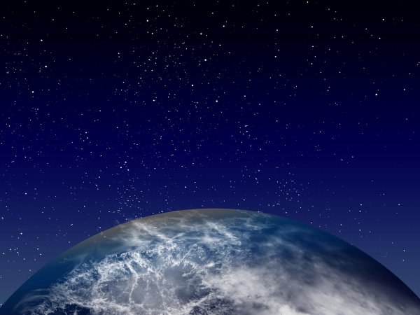 Звездное небо с земли