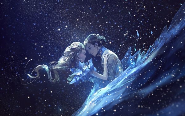 Парень и девушка космос