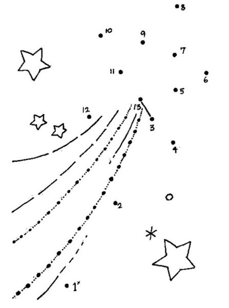 Рисование по точкам космос