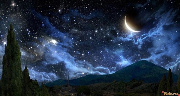 Луна и звезды