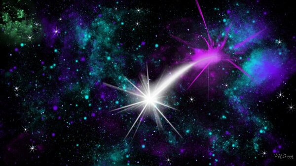 Яркая звезда в космосе