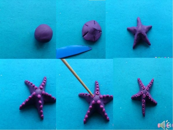 Звездочка из пластилина
