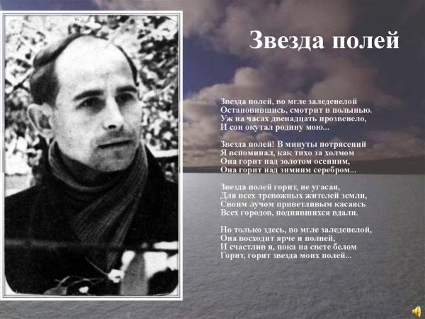 Николай рубцов звезда полей