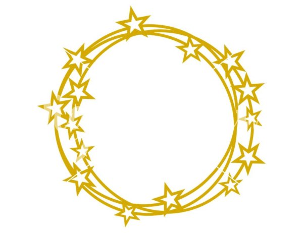 Круглая рамка со звездами