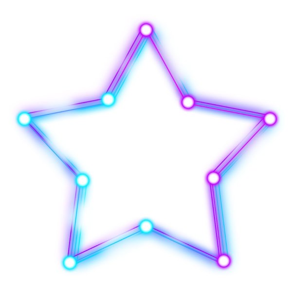 Неоновые звездочки