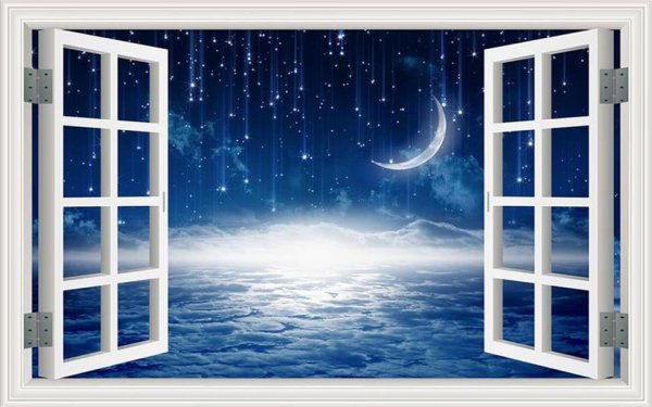 Окно открыто ночь