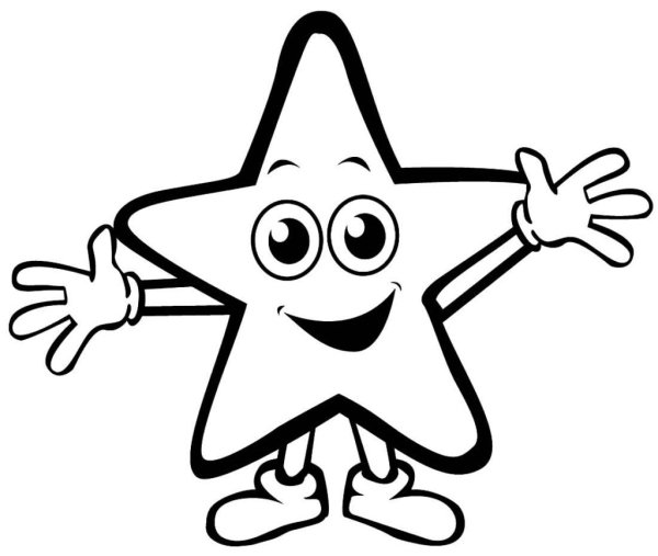 Морская звезда раскраска