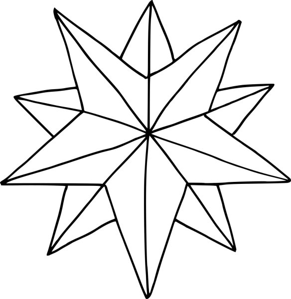 Звезда раскраска для малышей