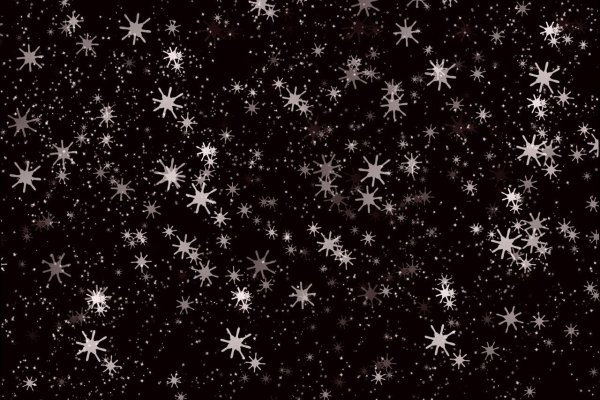 Снежинки на черном фоне