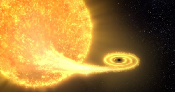 Черная дыра поглощает свет