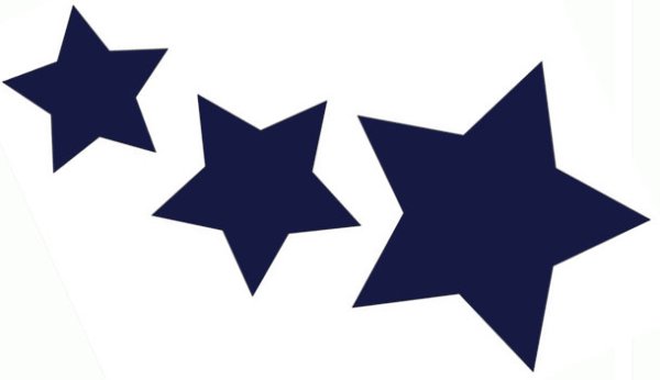 Звезды голубые для вырезания