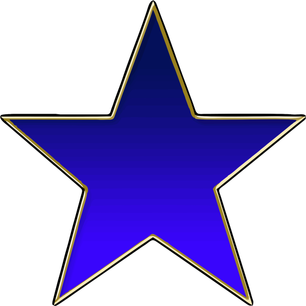 Синяя звезда на прозрачном фоне