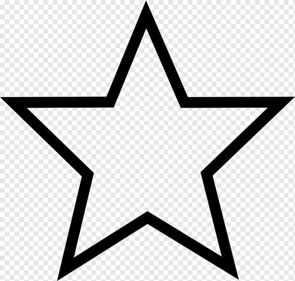 Пятиконечная звезда черно белая