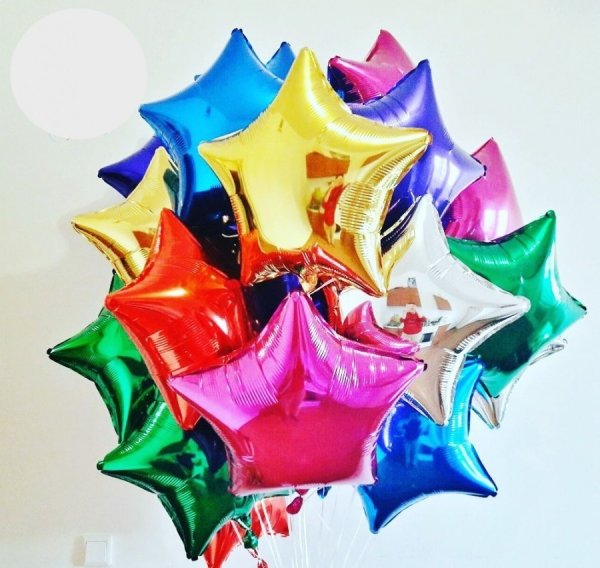 Шары фольга звезды