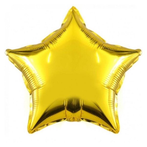 Шар фольгированный звезда Золотая