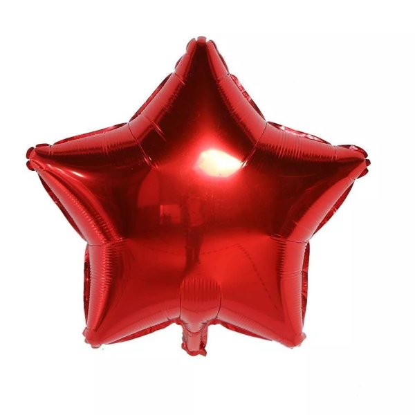Звезда фольгированная красная