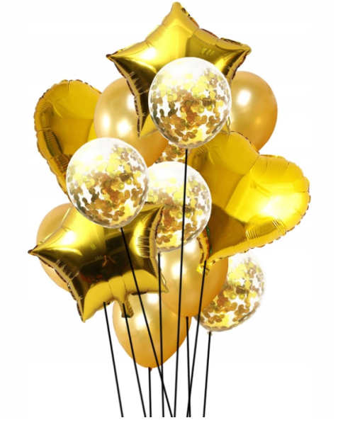 Золотые воздушные шары